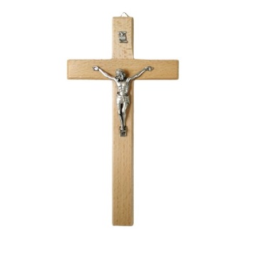 KRZYŻ NA ŚCIANĘ (FREZ, JASNY) w. 20,5 CM
