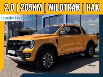 Ford Ranger VI Podwójna kabina 2.0 EcoBlue BI-TURBO 205KM 2025 Ford Ranger WILDTRAK | HAK | KAMERA 360 | BLIS