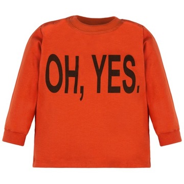 BLUZKA ruda OH YES 122 długi rękaw BAWEŁNIANA