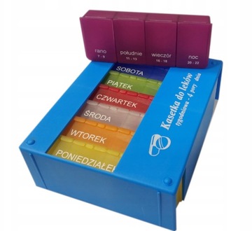 ORGANIZER NA LEKI TABLETKI LEKARSTWA 7 DNI 4 PORY