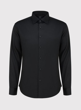 Czarna elegancka koszula męska BASIC PAKO LORENTE 44/164-174