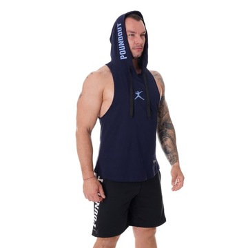 Bokserka z kapturem męska Bodybuilding niebieska M