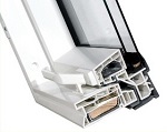 Мансардное окно ПВХ OptiLight TLP 55x78 + воротник RAL 7022