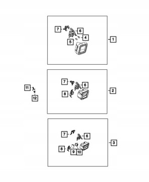 КРЕПЛЕНИЕ ЗАДНЕГО ЛЕВОГО ФОНАРЯ ЗАДНИЙ ФОНАРЬ ЛЕВЫЙ JEEP WRANGLER JL 68376497AA