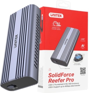 Unitek S1226A OBUDOWA DYSKU M.2 SSD PCIe/NVMe 40Gbps USB4 Thunderbolt 3/4