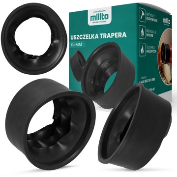 Uszczelka Trapera GUMOWA 75 mm Pierścień Odpływu Przejścia Rury Toalety GQ