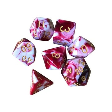 Hot multi-sided 7-Die zestaw kości gra w kości dla TRPG DND akcesoria