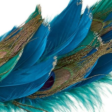 3x клипсы с блестками в форме дерева, синие