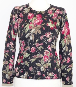Sweter damski krótki w kwiaty 36 z USA XS