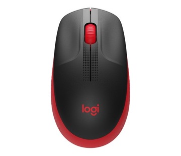 PEŁNOWYMIAROWA MYSZKA BEZPRZEWODOWA LOGITECH M190 RED OPTYCZNA + BATERIA