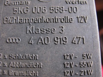 4A0919471 301 VW AUDI SKODA RELÉ SVĚTEL
