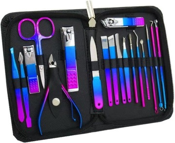 Zestaw do manicure 9/18 szt. sztuka kolor ze stali