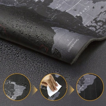 КОВРИК ДЛЯ МЫШИ КЛАВИАТУРА XXL 90x40 КАРТА World Atlas Водонепроницаемый БОЛЬШОЙ