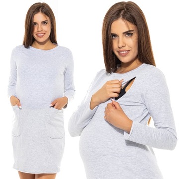 Sukienka ciążowa i do karmienia oversize S/M