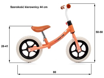 Różowy dziecięcy rowerek biegowy FOX-05 12 cali