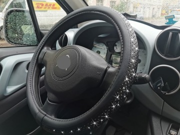 Bmw seria 3 e46 e90 f30 X1 X3 X5 pokrowiec na kierownice Czarny Błyszczący