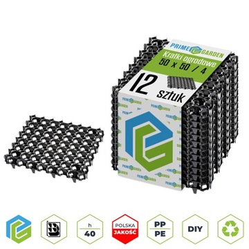 12x Kratka Parkingowa Trawnikowa 50x50x4cm PREMIUM