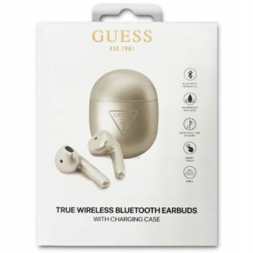 SŁUCHAWKI BEZPRZEWODOWE GUESS SREBRNE EARBUDS8