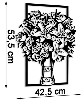 Ажурная картина Настенное украшение Букет цветов панно