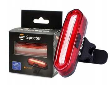 Tylna lampka latarka rowerowa czerwone światło LED AQY SPECTER USB TYP C