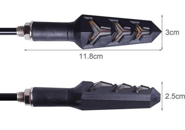 ПОВОРОТНИКИ 12x LED ДИНАМИЧЕСКИЕ ПЛАВАЮЩИЕ 4шт.