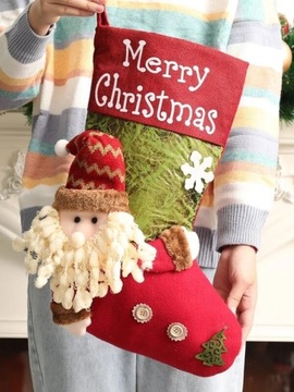 НАБОР 3 РОЖДЕСТВЕНСКИХ НОСКОВ ДЛЯ ПОДАРКОВ 3D XXL