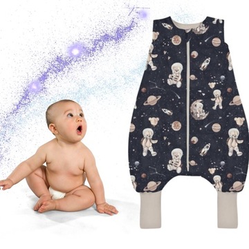 BABYSTEPS Śpiworek do Spania z Nogawkami ciepły zimowy 2,5 TOG roz. 86-98