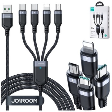 4w1 JOYROOM KABEL DO ŁADOWANIA TRANSMISJA DANYCH 2xUSB-C MICRO Lightning