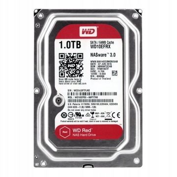 Dysk twardy WD RED 1TB 5.4K 64MB SATA III 3.5'' WD10EFRX NASware 3.0