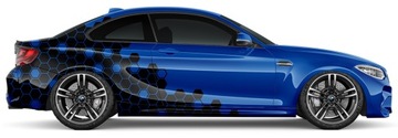 НАКЛЕЙКИ СОТОВЫЕ ШЕСТИГРАННЫЕ для авто 36 шт., 9 см.