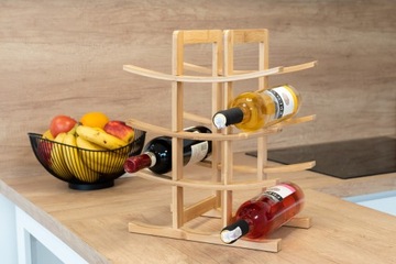 СТОЙКА ДЛЯ ВИНА, БУТЫЛКИ АЛКОГОЛЯ, БУТЫЛКА БУТЫЛКА, ДЕРЕВЯННАЯ ПОЛКА ИЗ БАМБУКА, 12 СИДЕНИЙ