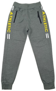 SPODNIE dresowe chłopięce DRESY JOGERY 146