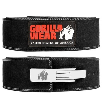PAS KULTURYSTYCZNY NA SIŁOWNIE Z METALOWĄ KLAMRĄ GORILLA WEAR LEVER S/M