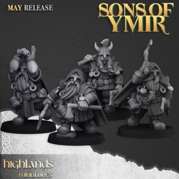 Dwarf Rangers throwing axesx10 Highlands Miniatures