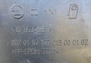 MASKA MŘÍŽKA CHLADIČŮ CHRÓM SKODA ROOMSTER FACELIFT 10- 5J0853668A