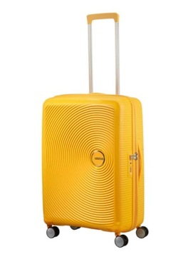 Walizka średnia twarda American Tourister Soundbox EXP - golden yellow