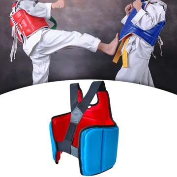 Karate Chest Guard Boks Kickboxing Sparing Training Sanda XL czerwono-czarna