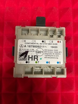 MERCEDES W205 MODUL DVEŘE PRAVÝ ZADNÍ A1679009211