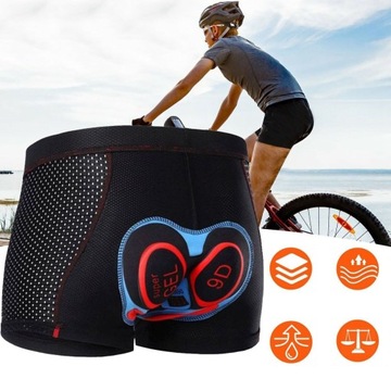SZORTY ROWEROWE 3D, SPODENKI ROWEROWE Z WKŁADKĄ ŻELOWĄ, SZORTY KOLARSKIE