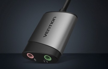 ВНЕШНЯЯ ЗВУКОВАЯ КАРТА VENTION АДАПТЕР USB-A МИКРОФОН НАУШНИКИ 0,15 М