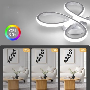 LAMPA WISZĄCA SUFITOWA NOWOCZESNA LED PLAFON ŻYRANDOL SYPIALNIA 30W