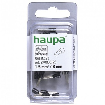 Haupa HTI - 0,75/8 końcówka tulejkowa izolowana