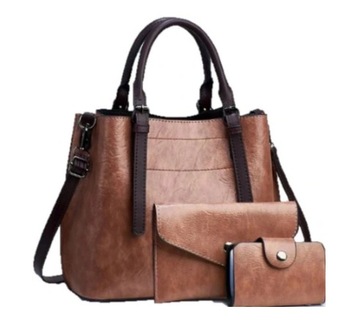 RÓŻOWA TOREBKA DAMSKA TOREBKA DAMSKA 3 W 1, TOREBKA BIUROWA