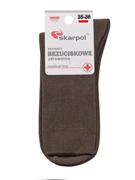 SKARPETY BEZUCISKOWE ZDROWOTNE BAWEŁNA 14 KOLORÓW