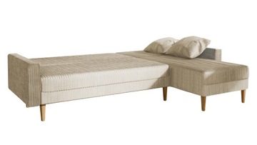 Skandynawski Narożnik Lila z Funkcja Spania i Regulowanym Oparciem poso 100