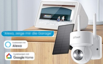 НАРУЖНАЯ СОЛНЕЧНАЯ КАМЕРА ПОВОРОТНАЯ WIFI FullHD 3MPx ВОДОНЕПРОНИЦАЕМАЯ 4xZOOM 32 ГБ