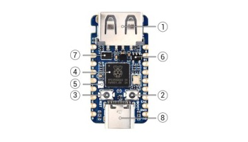 RP2350A USB Mini Board - двухъядерный микроконтроллер SKU:30274