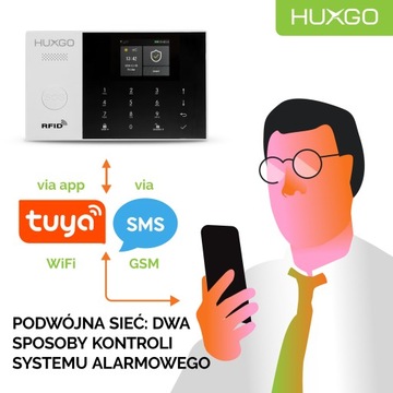 Беспроводная сигнализация GSM + WiFi с приложением TUYA, комплект, HUXGO HXA005