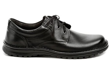 Półbuty męskie POLSKIE SZEROKIE buty skórzane 43