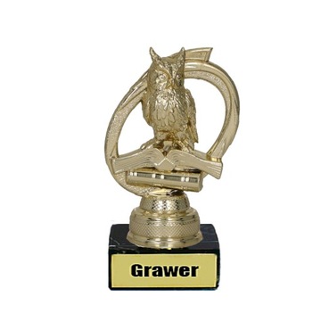 STATUETKA Figurka sowa szkoła nauka+ własny grawer